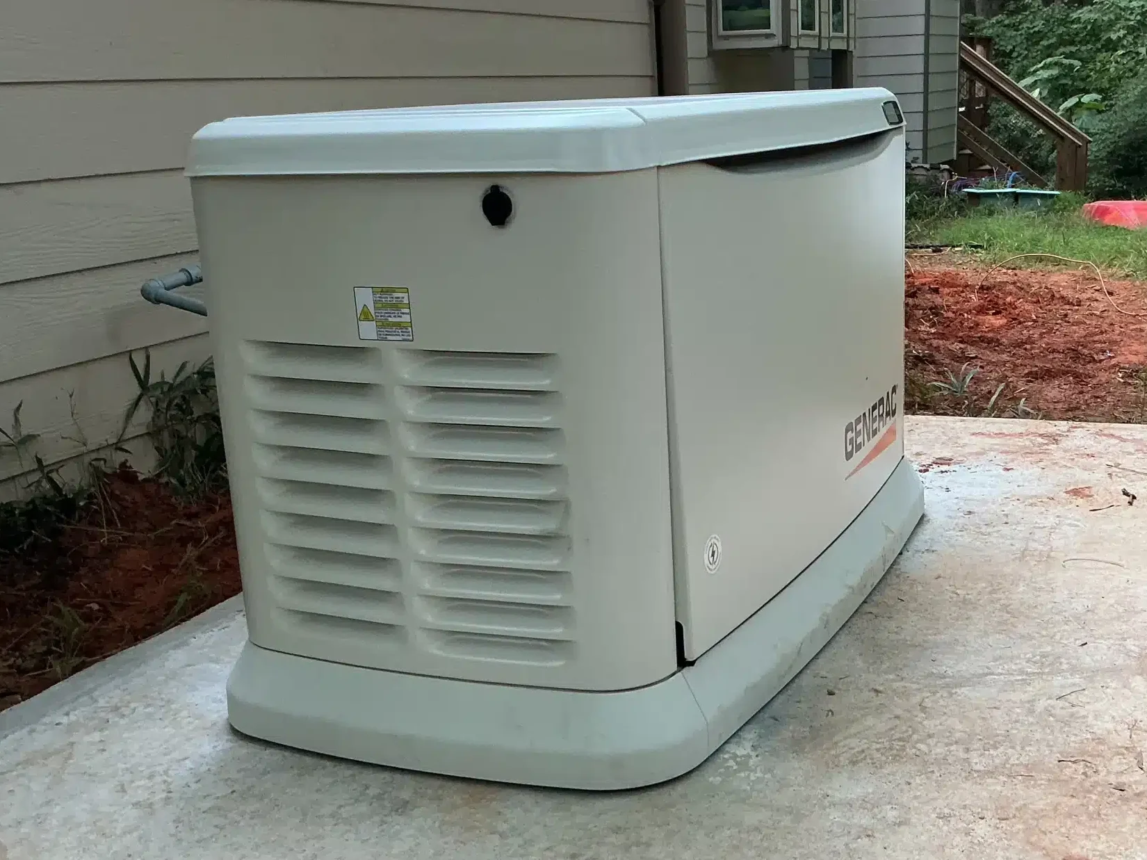 Whole home backup generator installation
